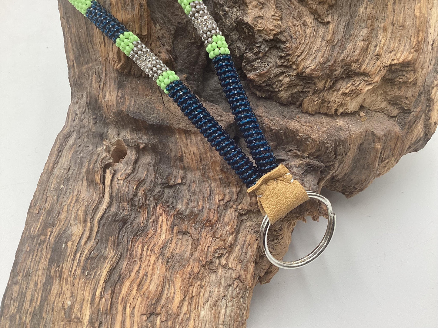 Long Hand Beaded Lanyard - Ojibwe/Anishinaabe Made - Free Shipping