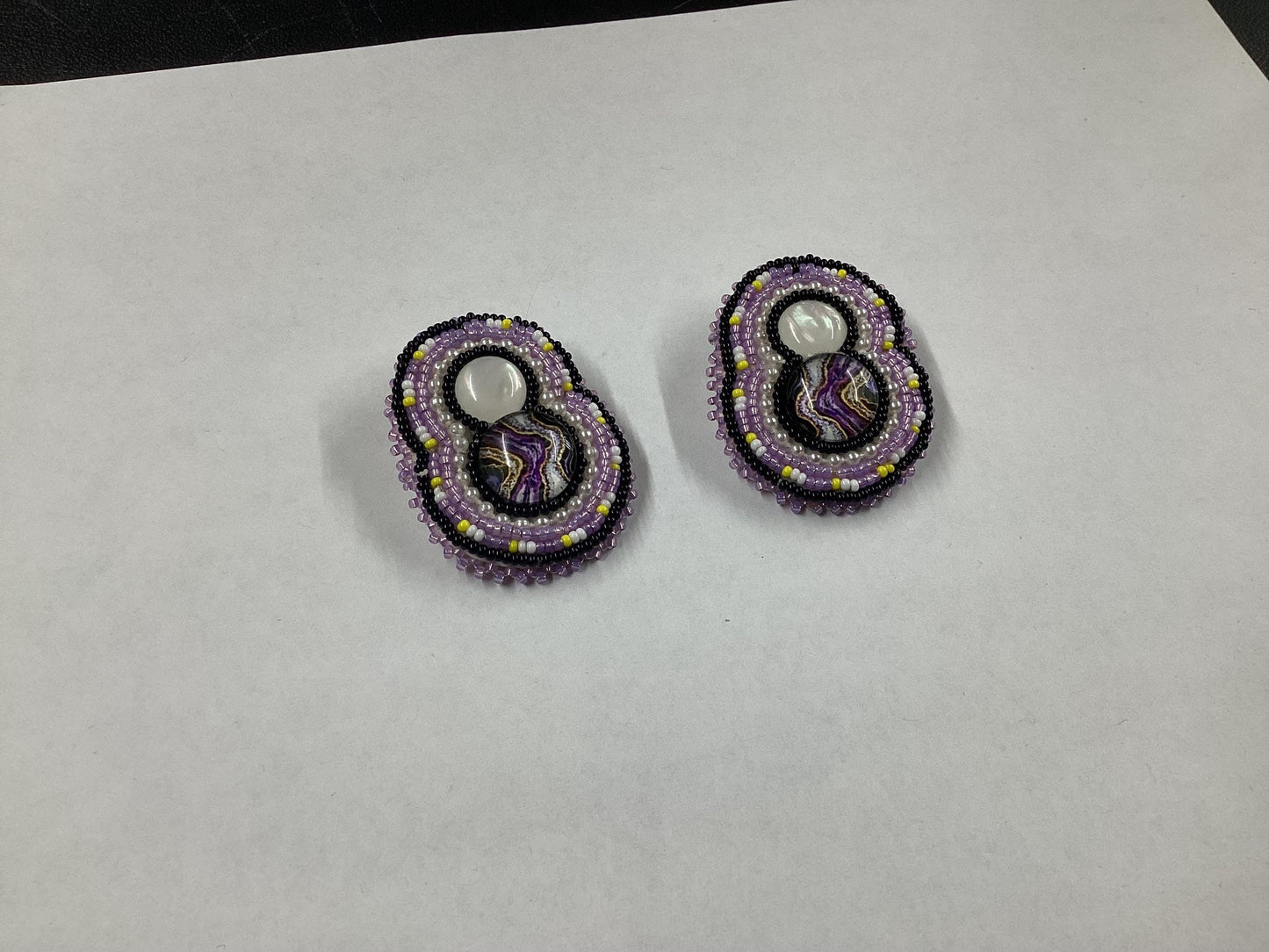 Hand Beaded Earrings - Authentic Ojibwe Anishinaabe Beadwork