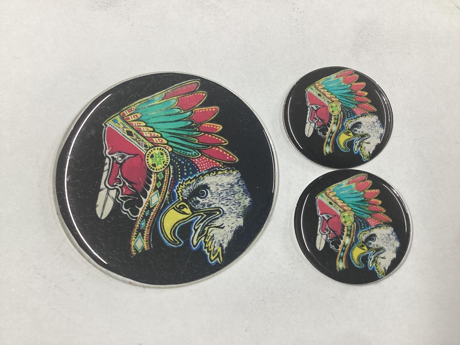 Hand Crafted Epoxy Medallion And Earring Sets - Tribal Artisan Design - 3 Sets Per Order