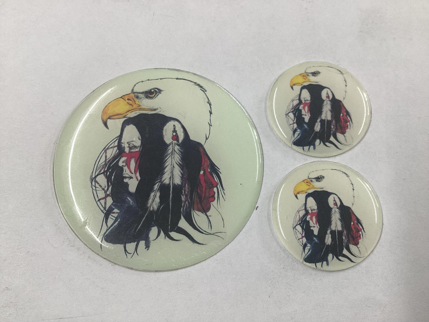 Hand Crafted Epoxy Medallion And Earring Sets - Tribal Artisan Design - 3 Sets Per Order