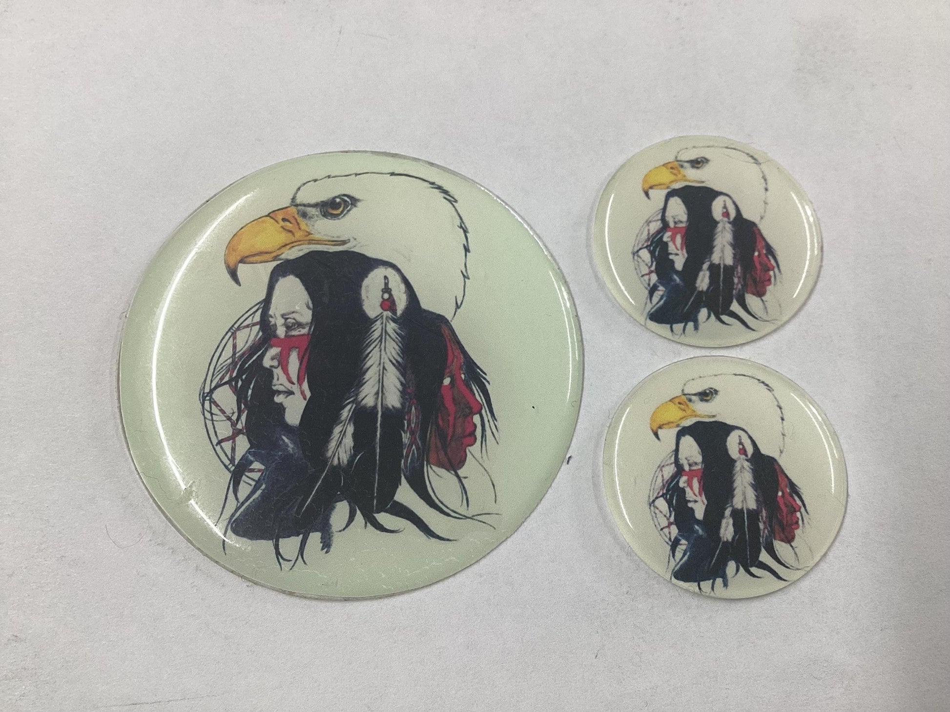 Hand Crafted Epoxy Medallion And Earring Sets - Tribal Artisan Design - 3 Sets Per Order