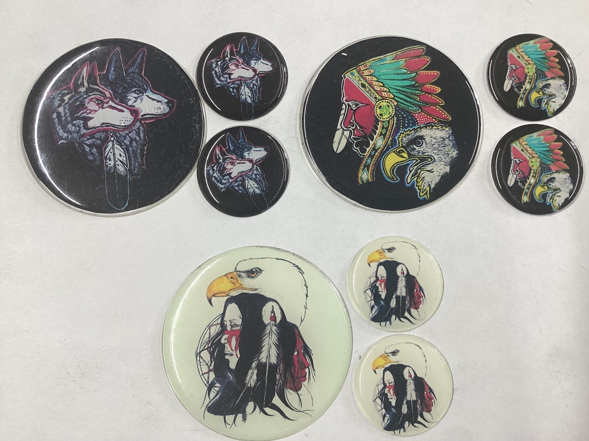 Hand Crafted Epoxy Medallion And Earring Sets - Tribal Artisan Design - 3 Sets Per Order