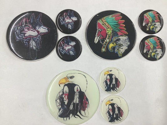 Hand Crafted Epoxy Medallion And Earring Sets - Tribal Artisan Design - 3 Sets Per Order