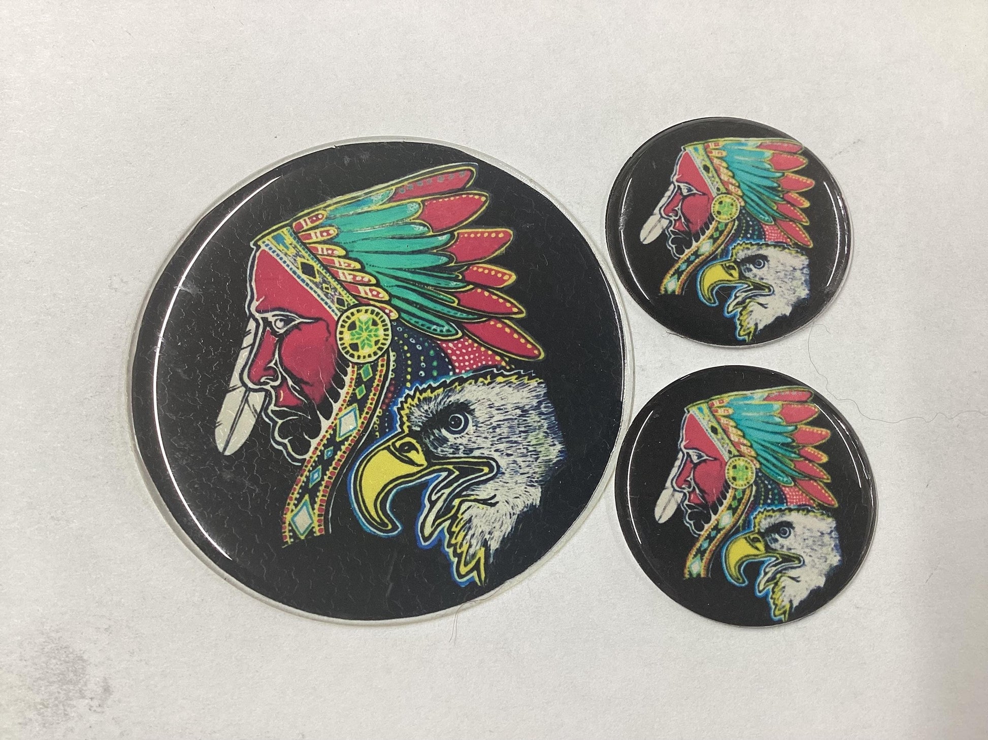 Hand Crafted Epoxy Medallion And Earring Sets - Tribal Artisan Design - 3 Sets Per Order