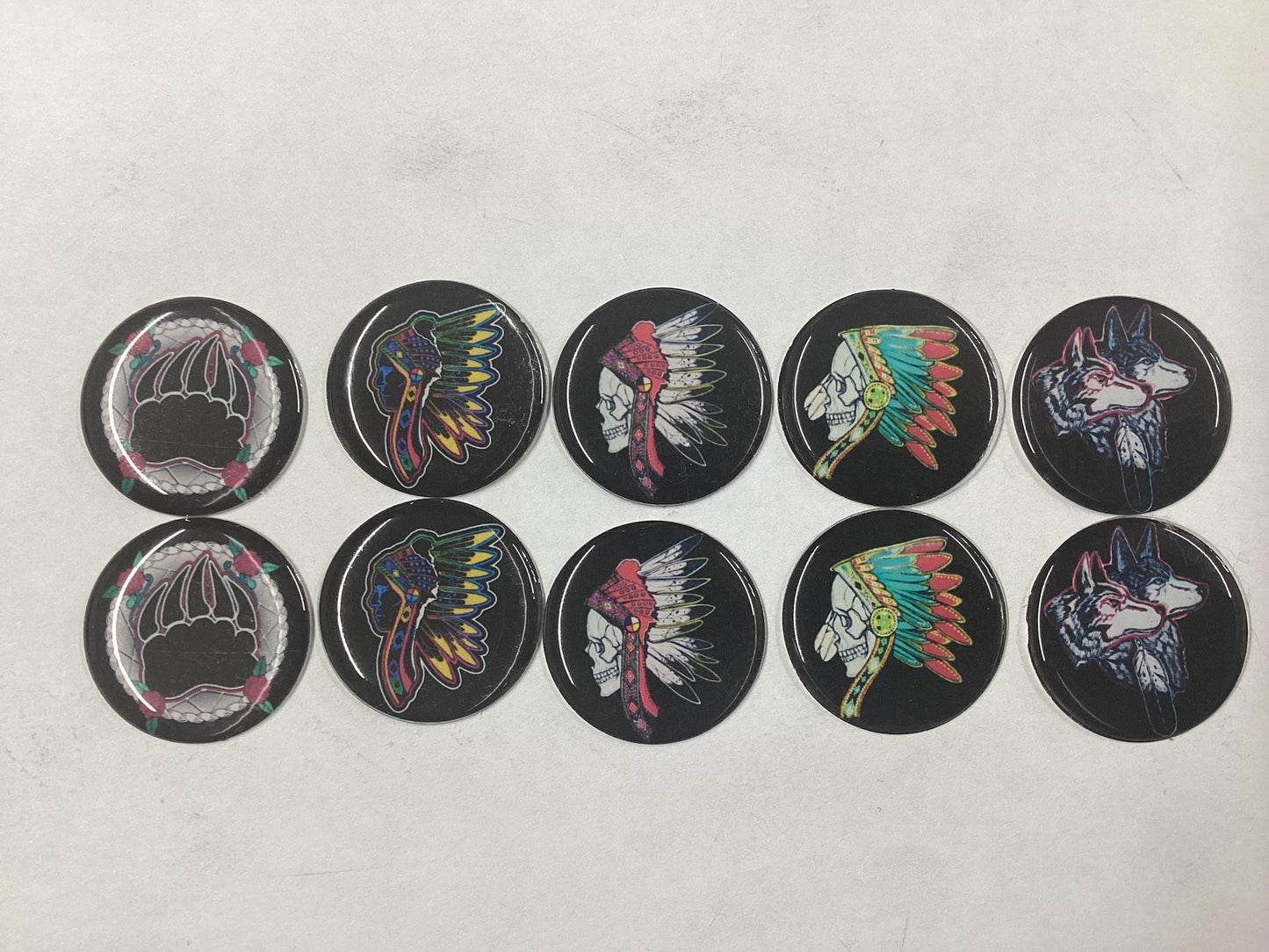 Hand Crafted Epoxy Earring Cab Set - Tribal Artisan Design - 5 Pairs Per Order