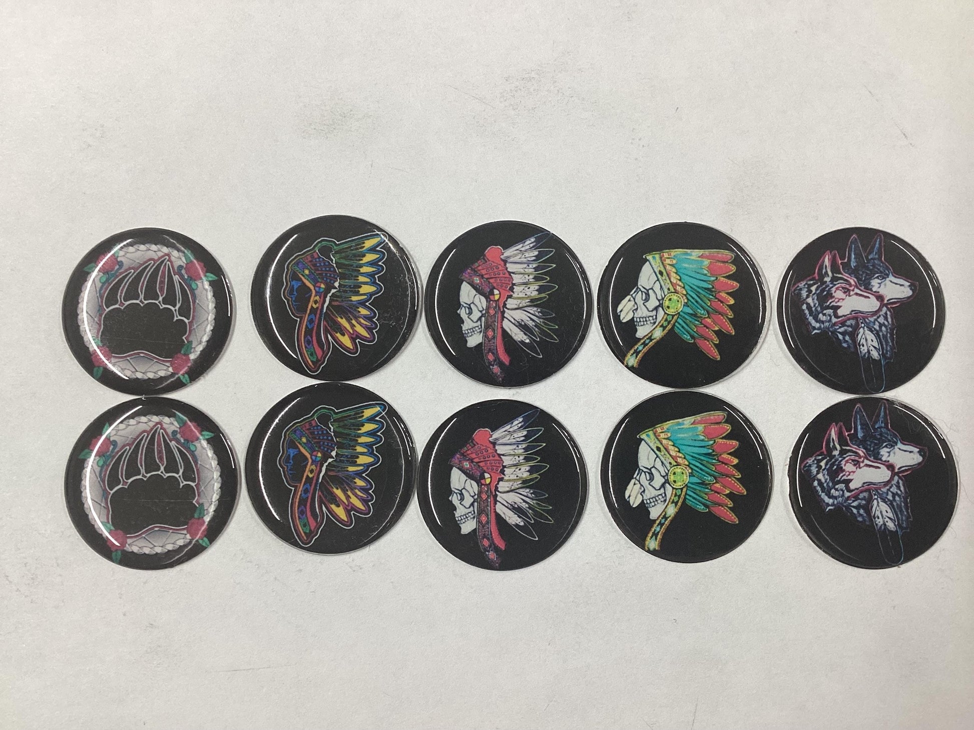 Hand Crafted Epoxy Earring Cab Set - Tribal Artisan Design - 5 Pairs Per Order