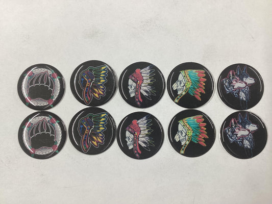 Hand Crafted Epoxy Earring Cab Set - Tribal Artisan Design - 5 Pairs Per Order