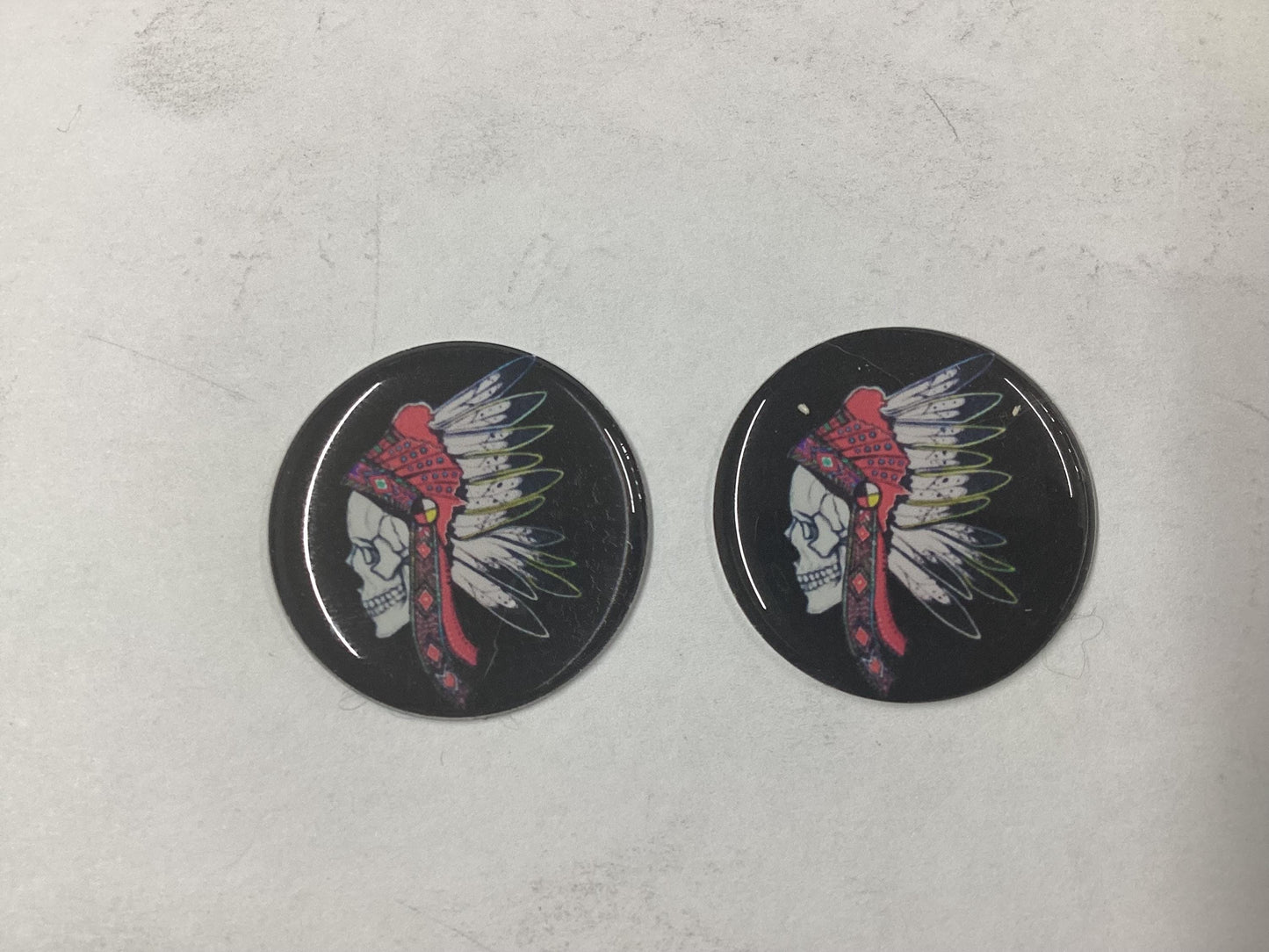 Hand Crafted Epoxy Earring Cab Set - Tribal Artisan Design - 5 Pairs Per Order