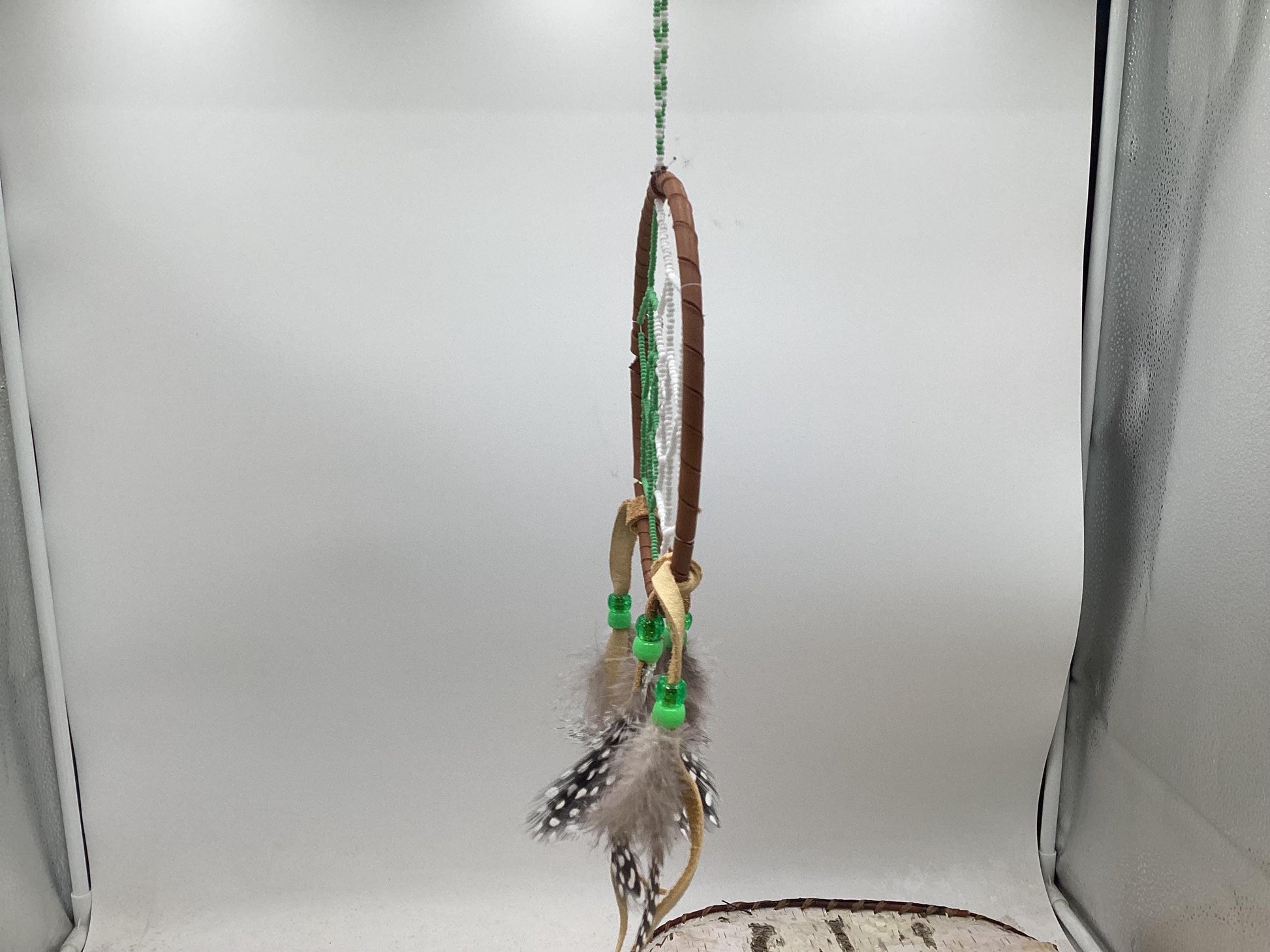 Beaded Web Dreamcatcher-Authentic Anishinaabe/Ojibwe Handcrafted - Free Shipping