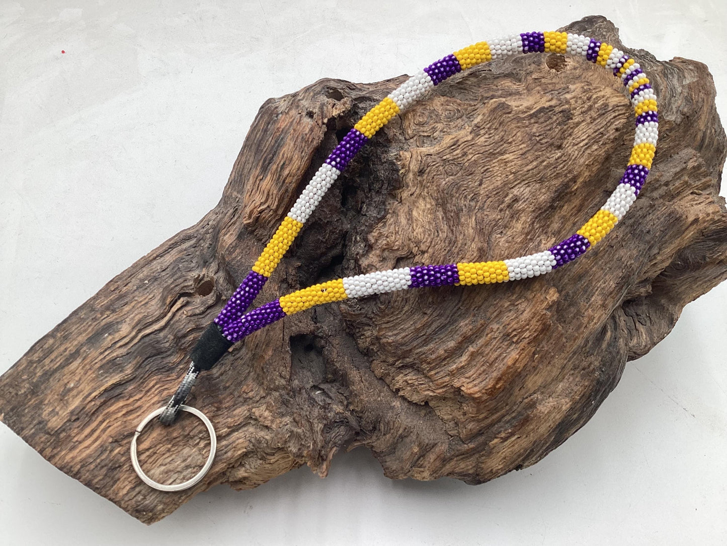 Keychain - Hand Beaded - Anishinaabe/Ojibway Made- Free Shipping