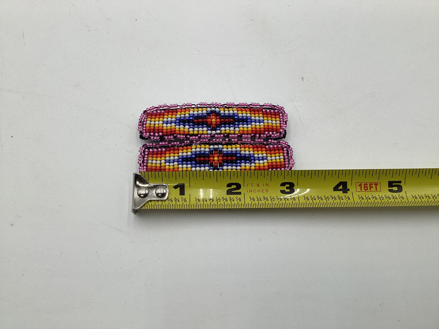 3 Inch Hand Beaded Hair Barrette - Ojibwe/Anishinaabe Made - Free shipping
