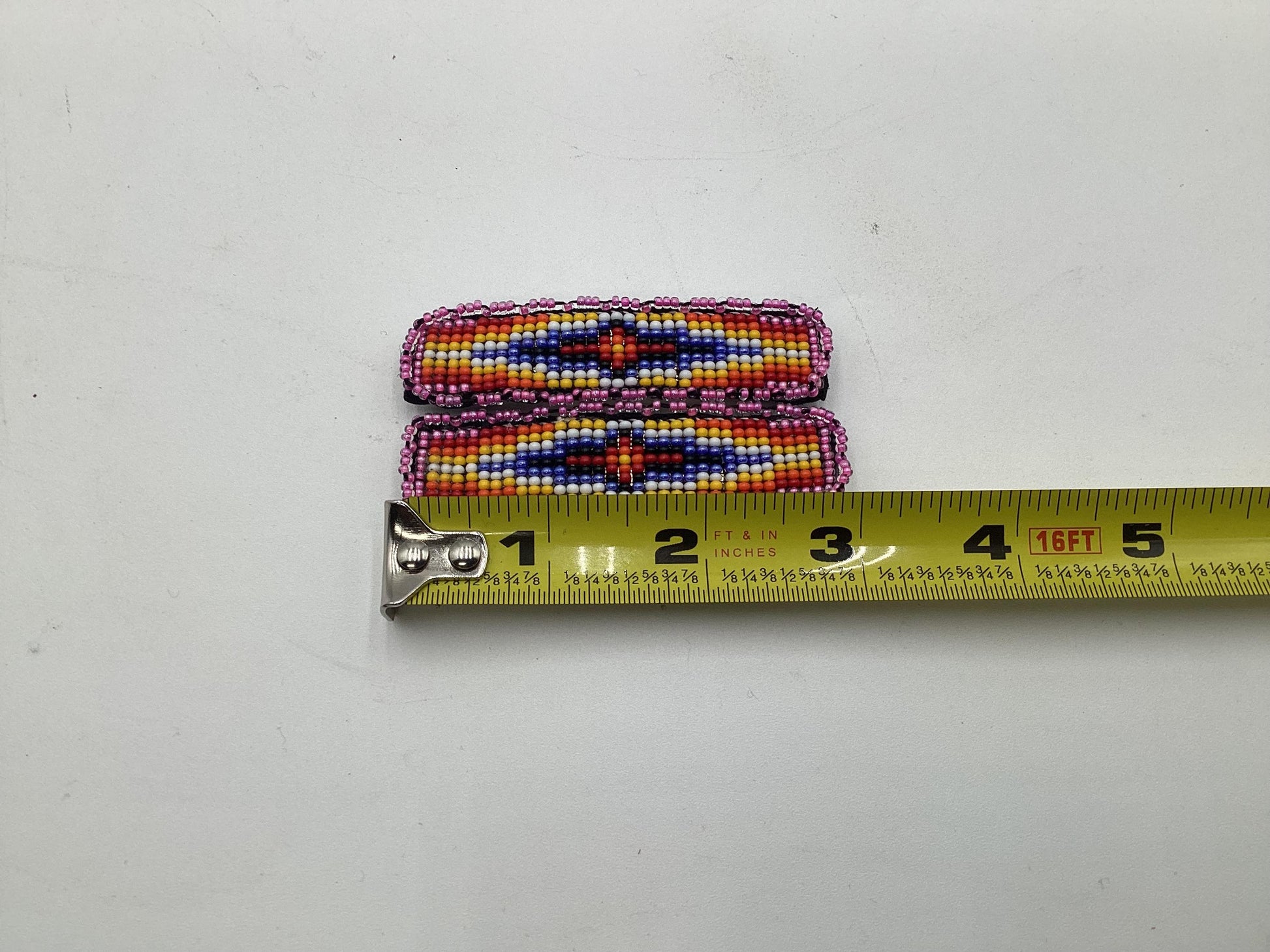 3 Inch Hand Beaded Hair Barrette - Ojibwe/Anishinaabe Made - Free shipping