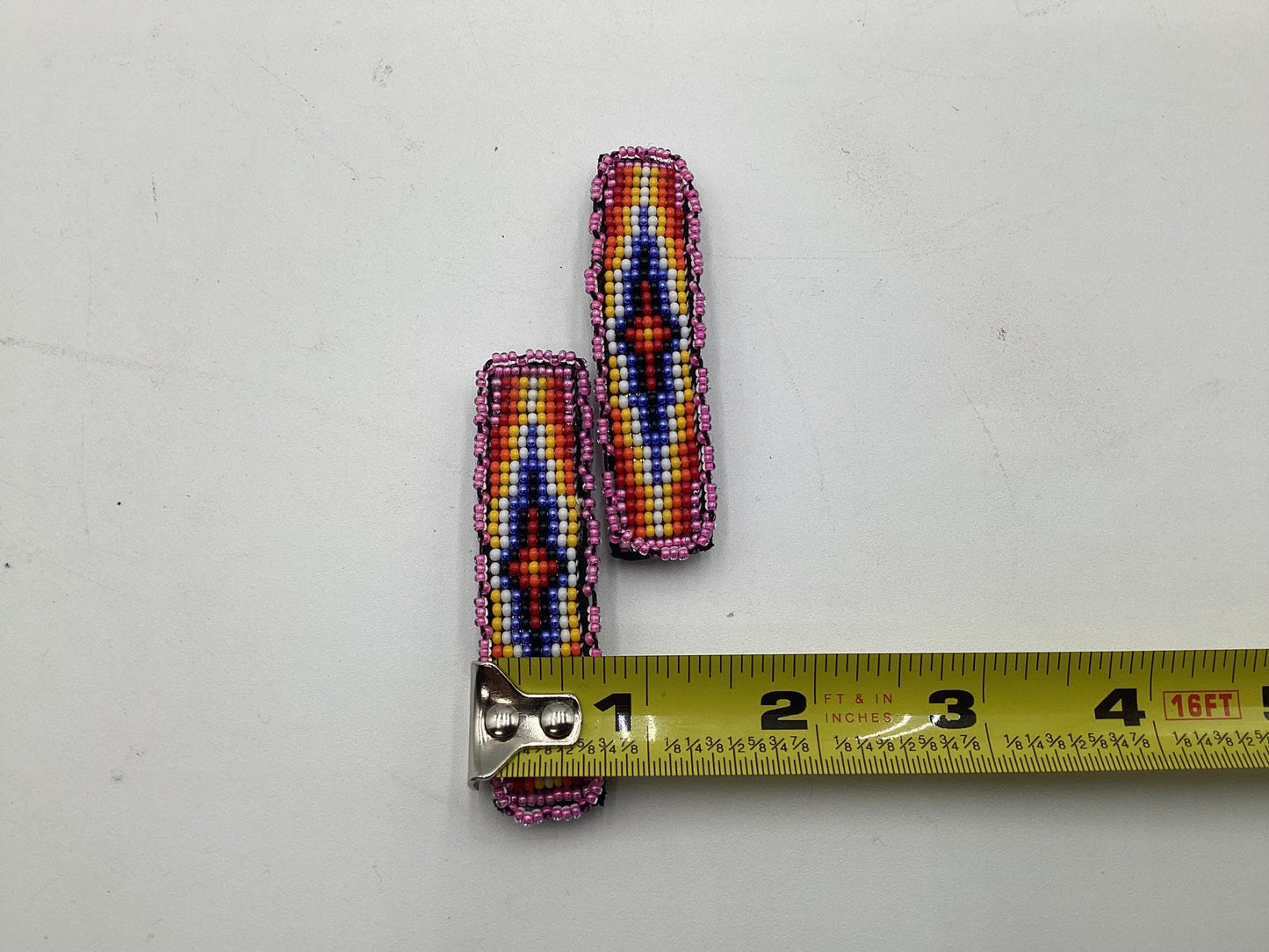 3 Inch Hand Beaded Hair Barrette - Ojibwe/Anishinaabe Made - Free shipping