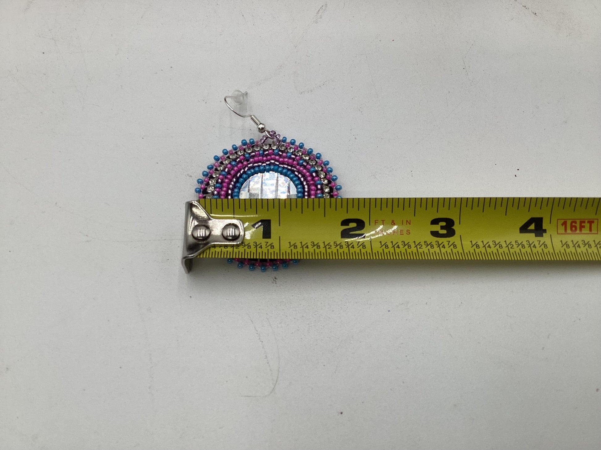 Hand Beaded Earrings: Anishinaabe/Ojibwe Beadwork, Resin Spiral