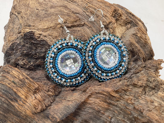 Hand Beaded Earrings: Anishinaabe/Ojibwe Beadwork