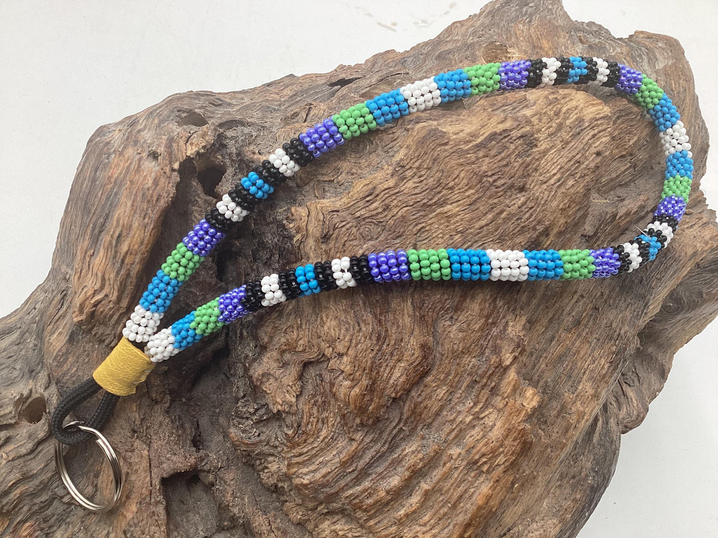 Hand Beaded Lanyard - Ojibwe/Anishinaabe Made - Free Shipping