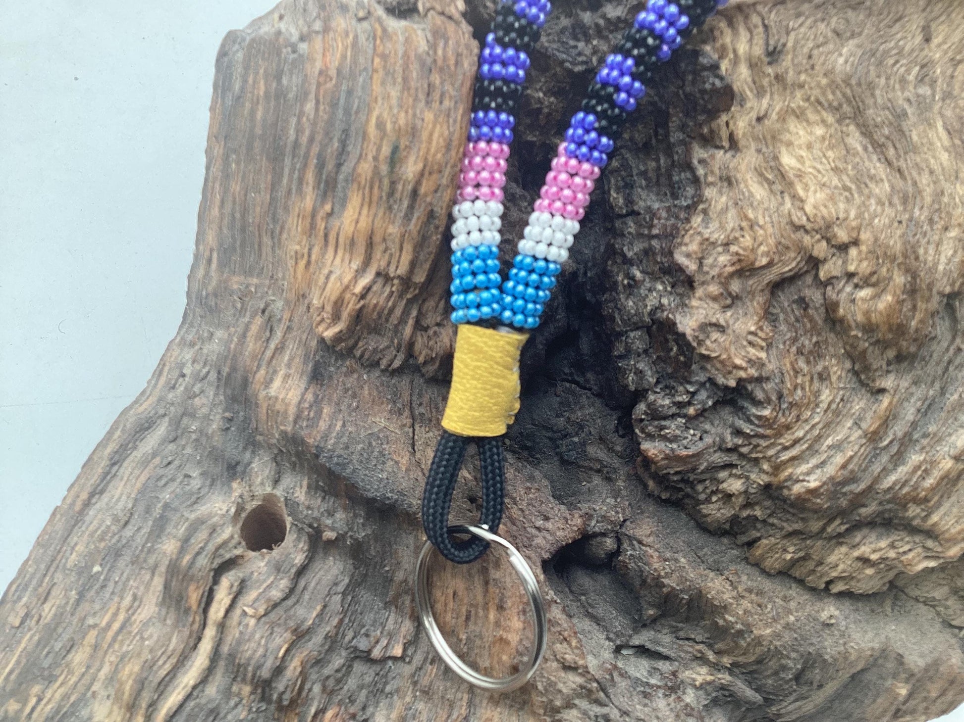 Hand Beaded Lanyard - Ojibwe/Anishinaabe Made - Free Shipping