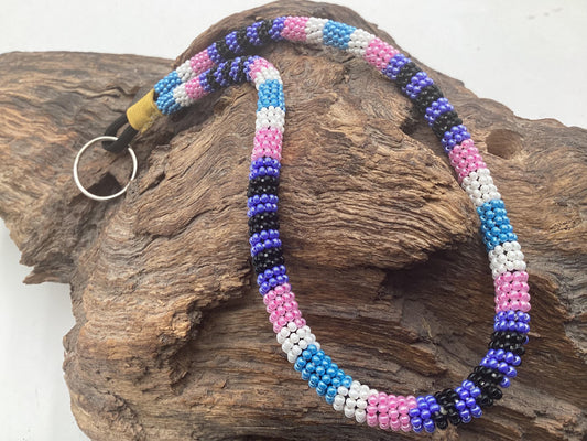 Hand Beaded Lanyard - Ojibwe/Anishinaabe Made - Free Shipping
