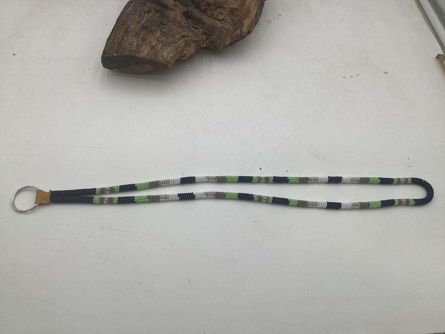 Long Hand Beaded Lanyard - Ojibwe/Anishinaabe Made - Free Shipping