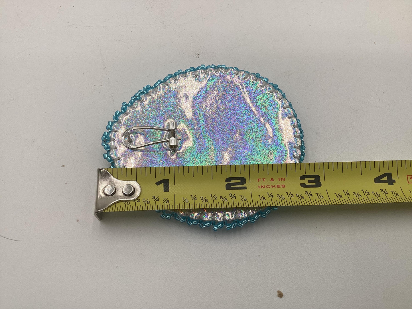 Large Shimmering Hand Beaded Earrings - Ojibwe/Anishinaabe Made