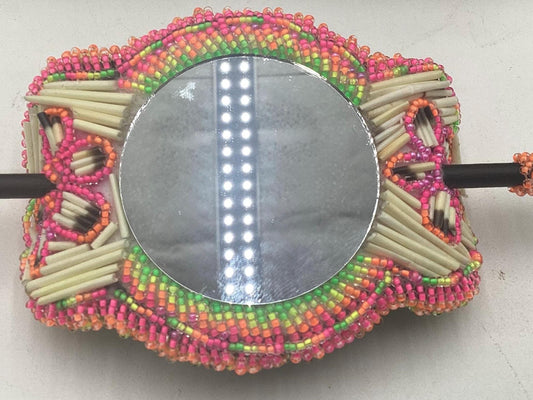 Hand Beaded and Quilled Hair Stick Barrette - Ojibwe/Anishinaabe Beadwork