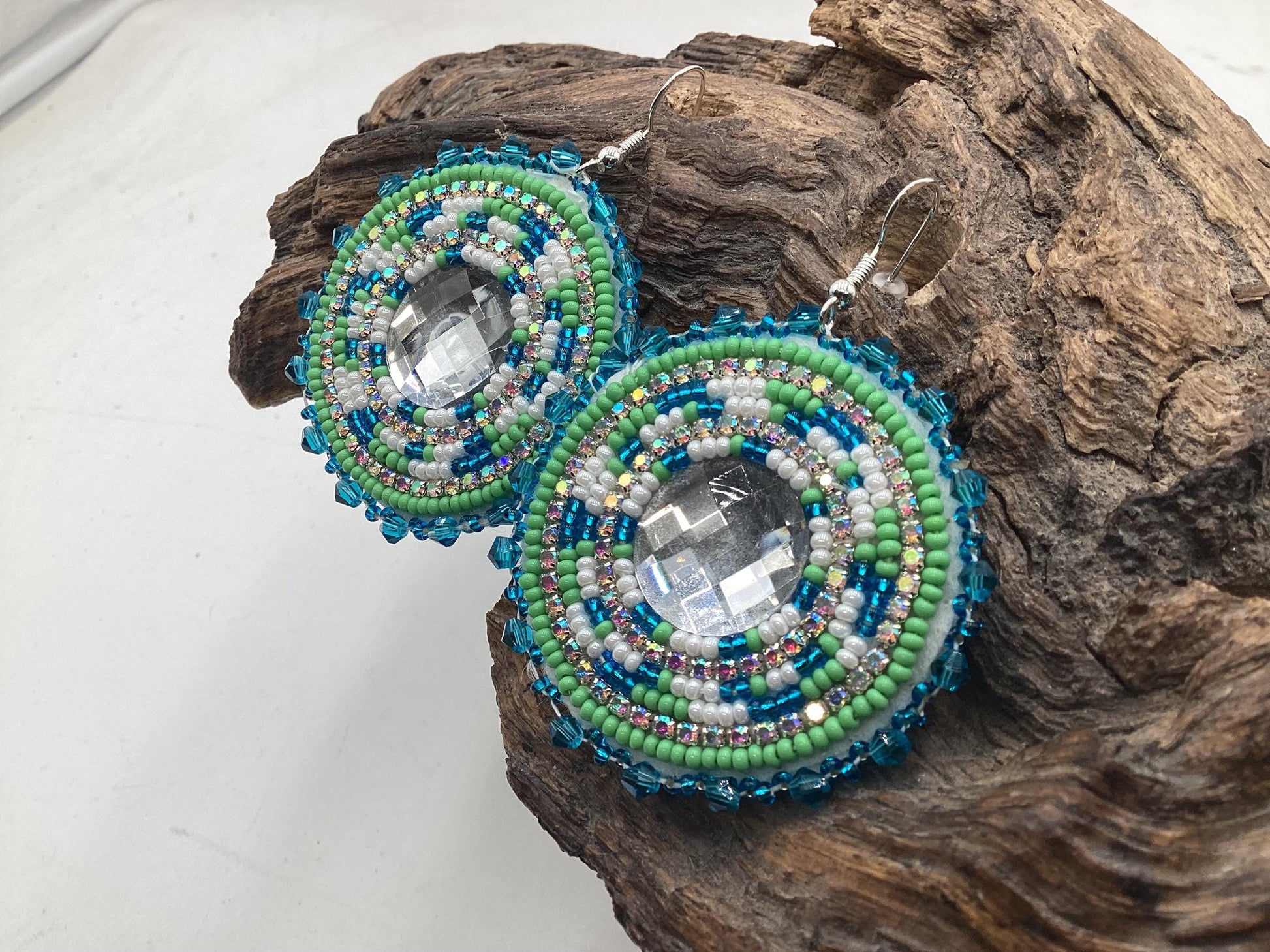 Hand Beaded Earrings: Anishinaabe/Ojibwe Beadwork