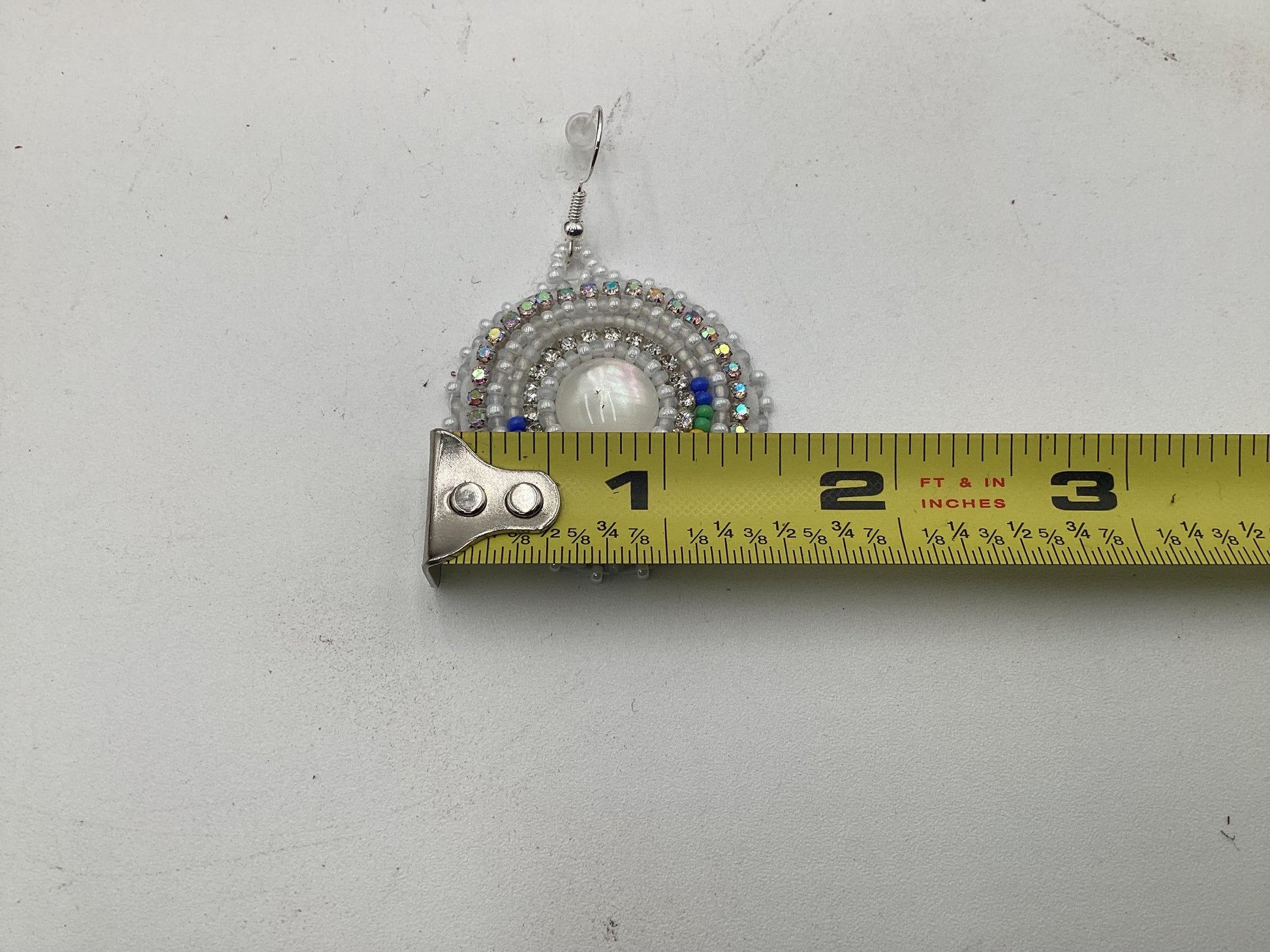 Meringue Clouds Hand Beaded Earrings: Anishinaabe/Ojibwe Beadwork