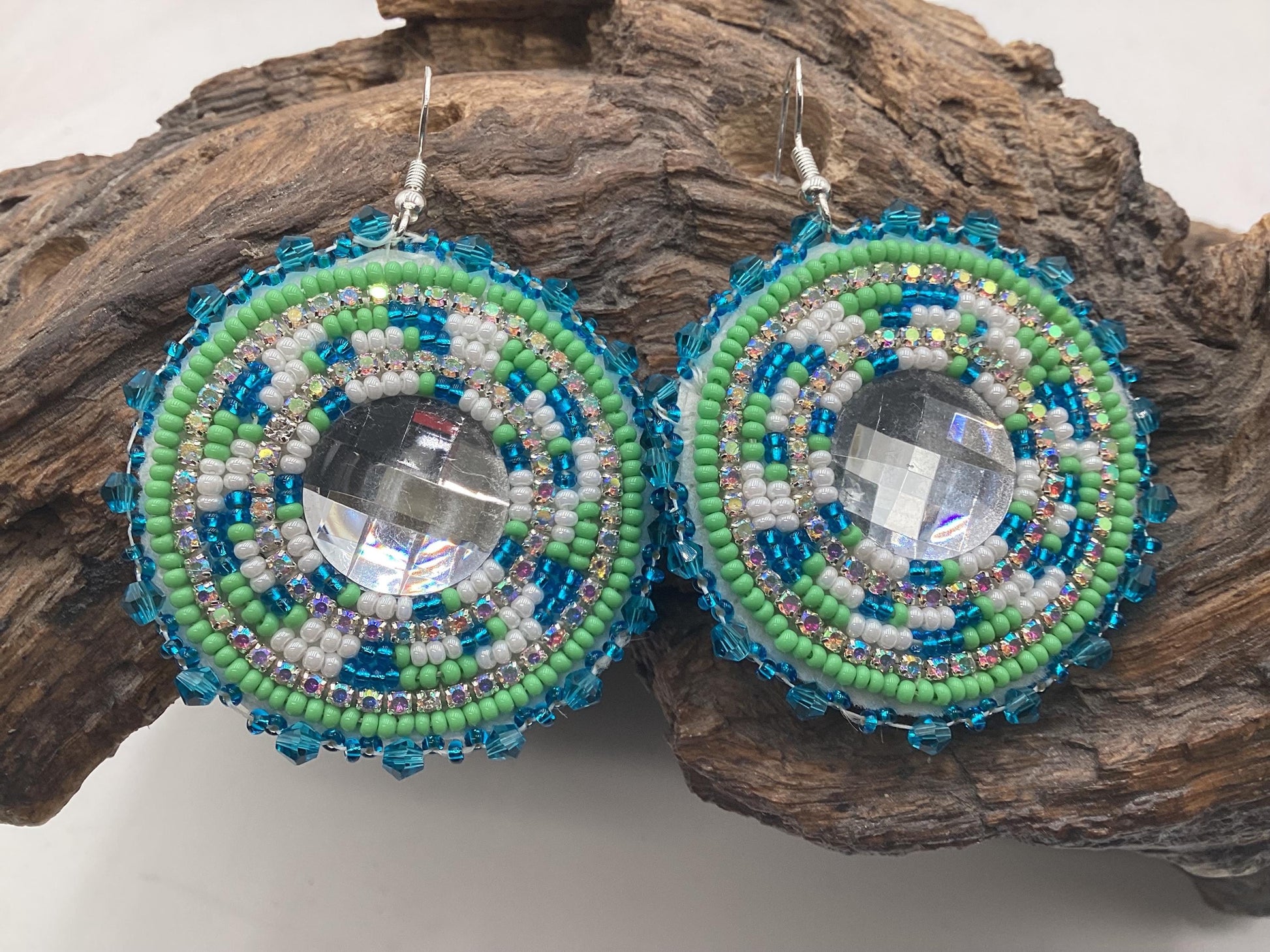 Hand Beaded Earrings: Anishinaabe/Ojibwe Beadwork