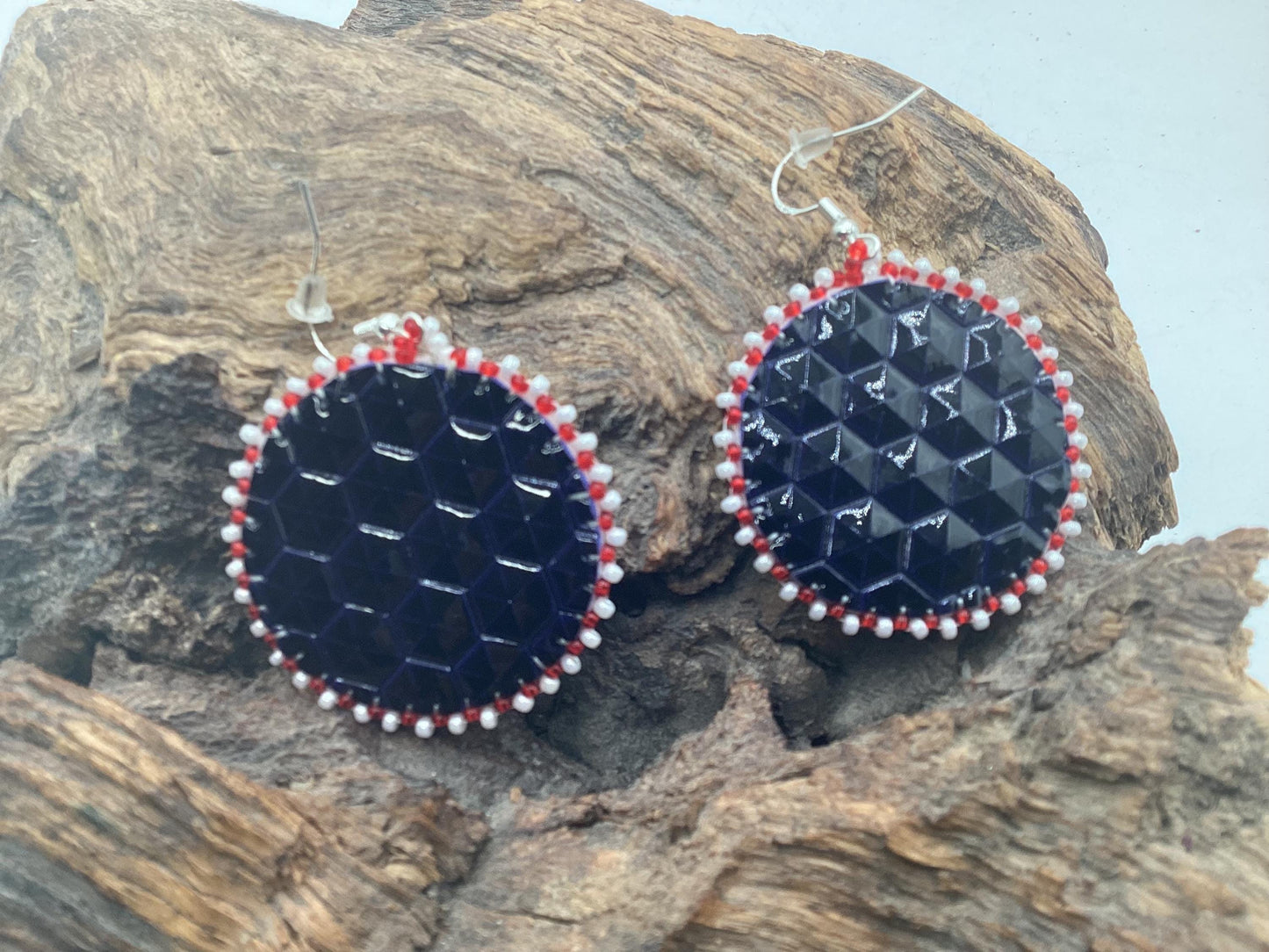 Hand Beaded Indigenous Earrings: Anishinaabe/Ojibwe Beadwork