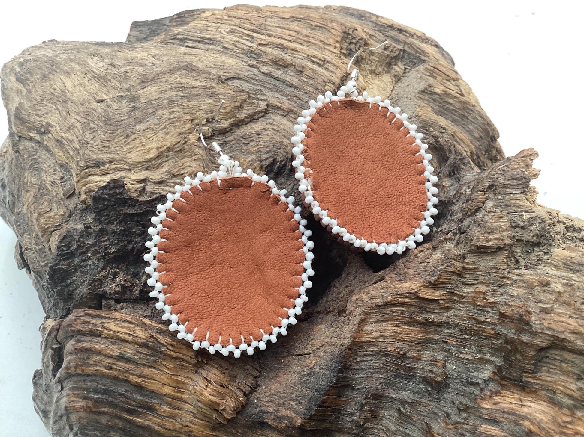 Hand Beaded Northern Lights Earrings: Anishinaabe/Ojibwe Beadwork, Hypoallergenic Hooks