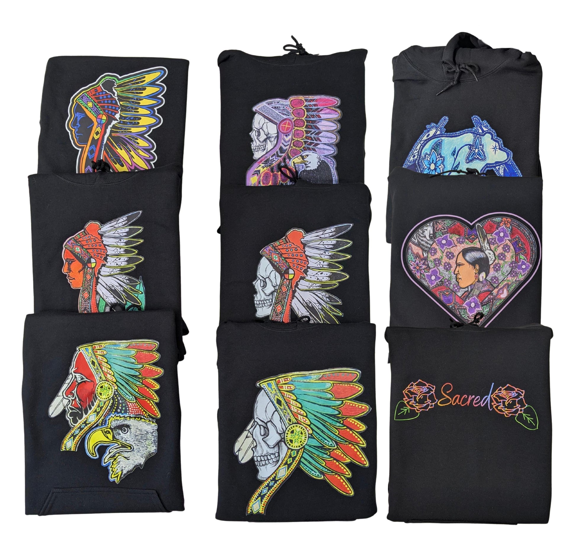 NEW - Ojibwe Artist David Edwards Hoodies: Indigenous Art Sweatshirts