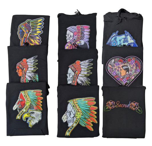 NEW - Ojibwe Artist David Edwards Hoodies: Indigenous Art Sweatshirts