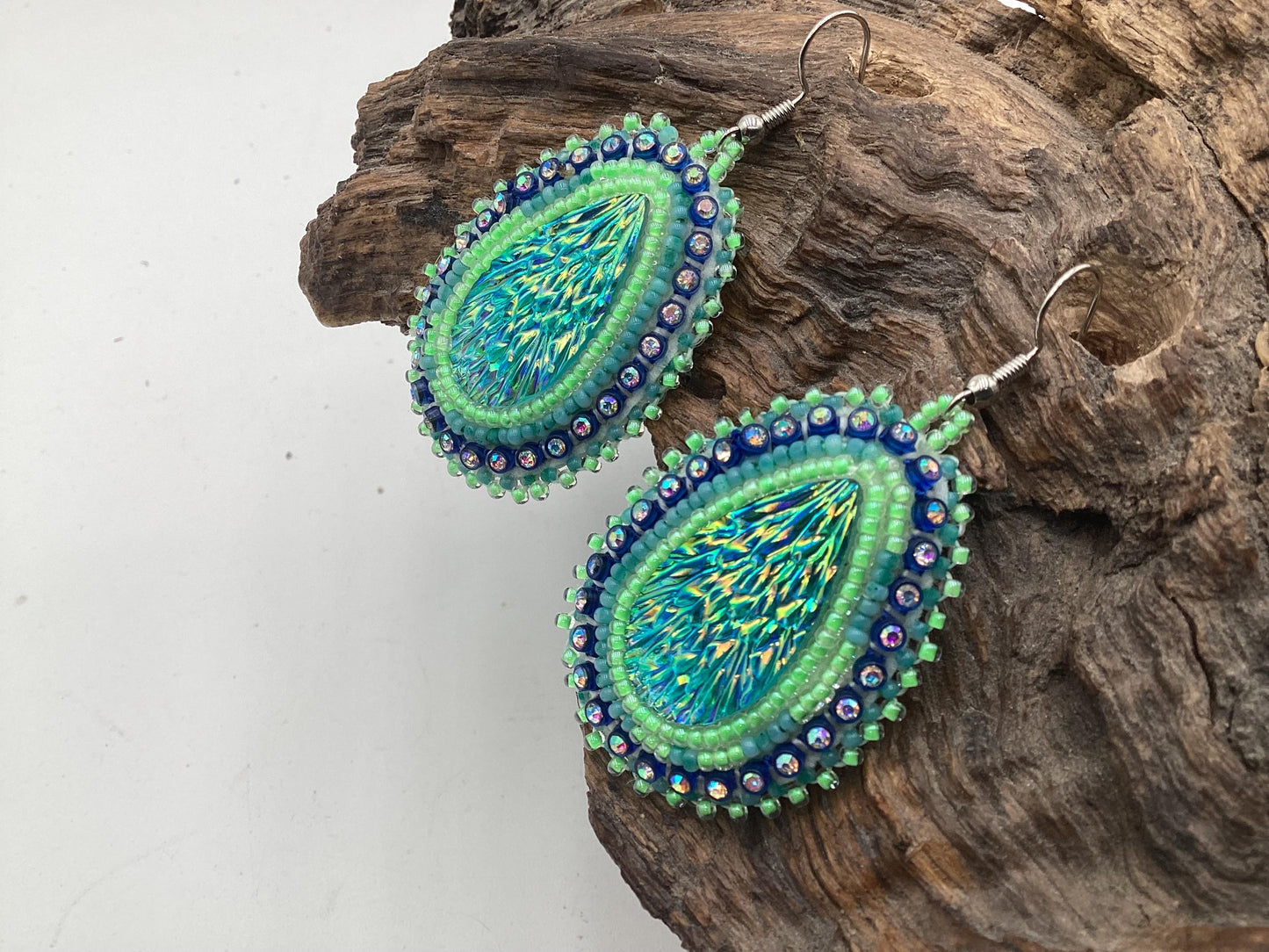 Hand Beaded Earrings: Anishinaabe/Ojibwe Beadwork