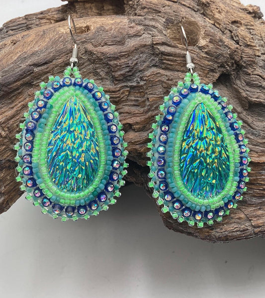 Hand Beaded Earrings: Anishinaabe/Ojibwe Beadwork