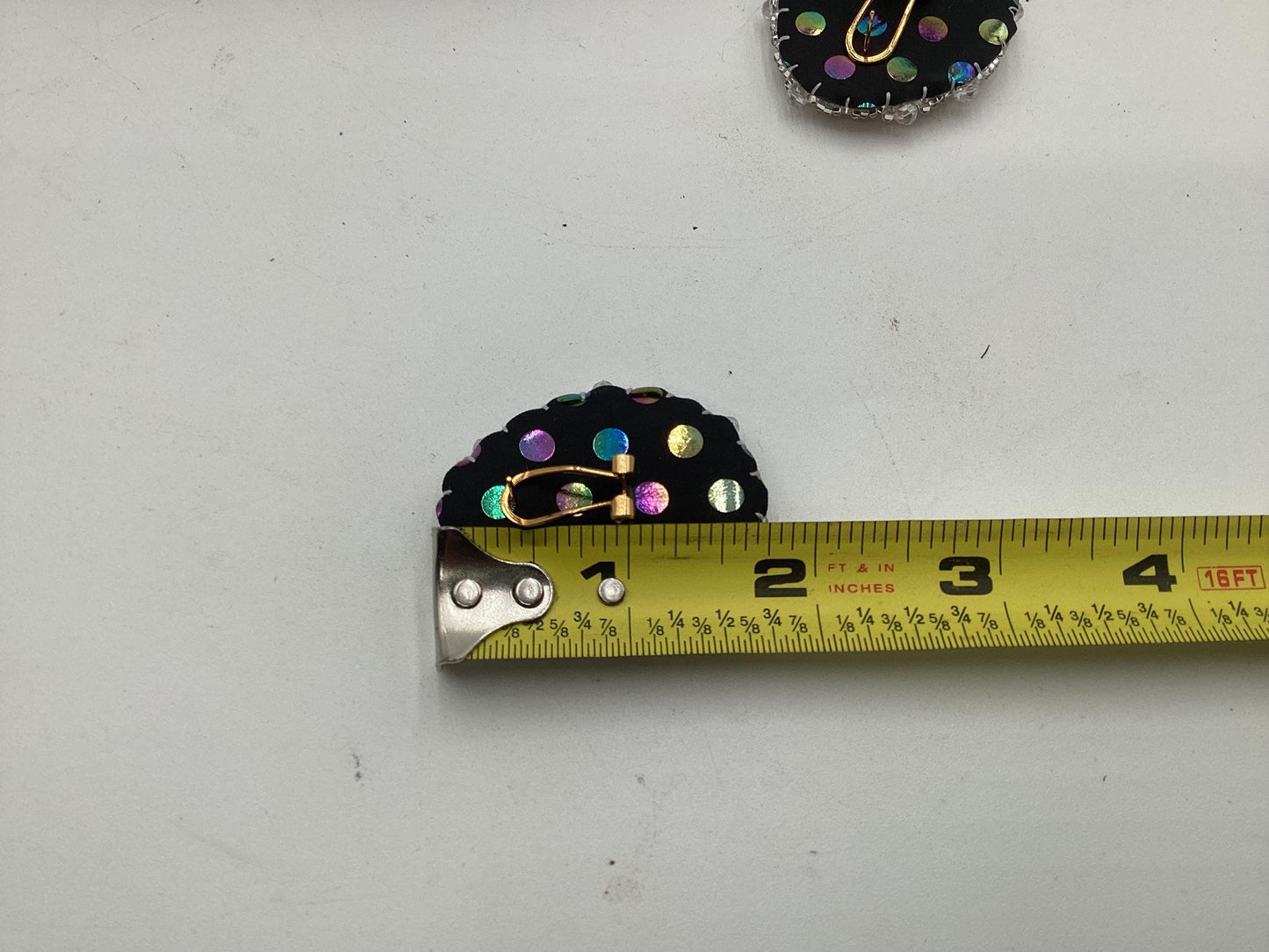 Hand Beaded Resin Flower Center Earrings: Anishinaabe/Ojibwe Beadwork