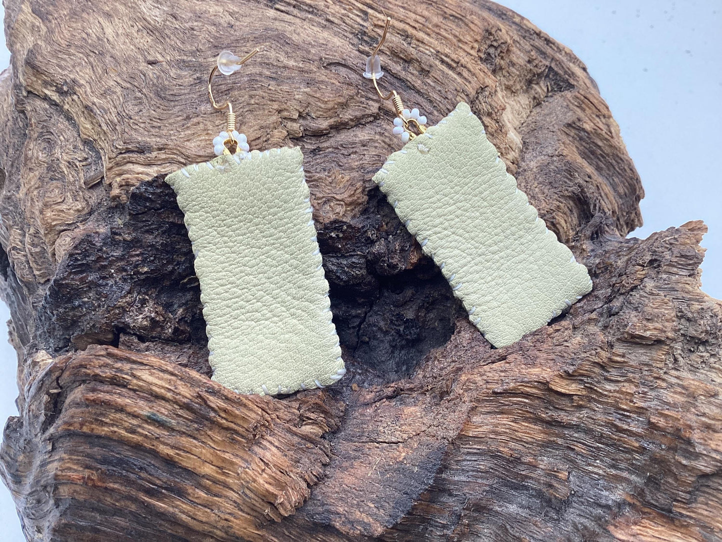 Bear Claw Hand Beaded Earrings: Anishinaabe/Ojibwe Beadwork