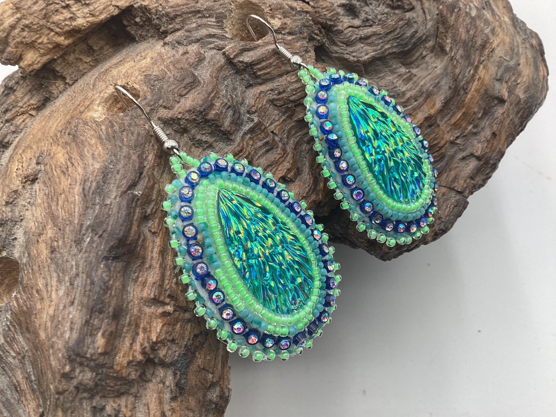 Hand Beaded Earrings: Anishinaabe/Ojibwe Beadwork