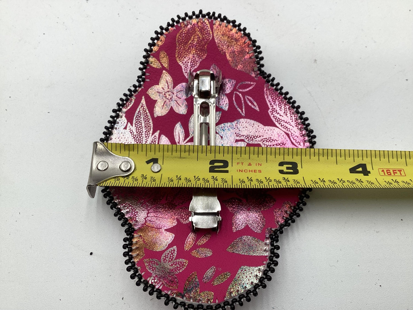 Hand Beaded Pink Migizi Barrette and Earring Set: Anishinaabe Ojibwe Craft