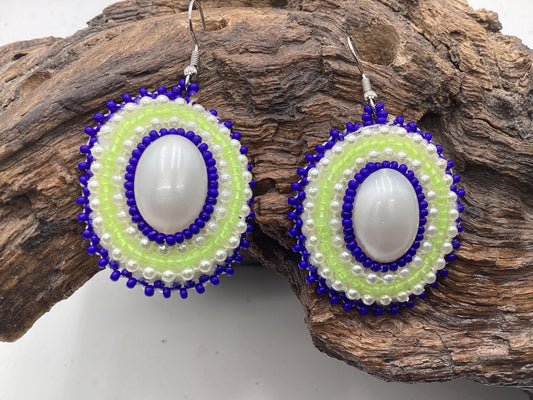 Hand Beaded Earrings: Anishinaabe/Ojibwe Beadwork