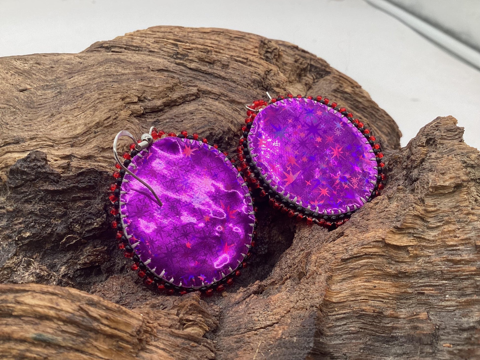Hand Beaded Earrings: Anishinaabe/Ojibwe Beadwork