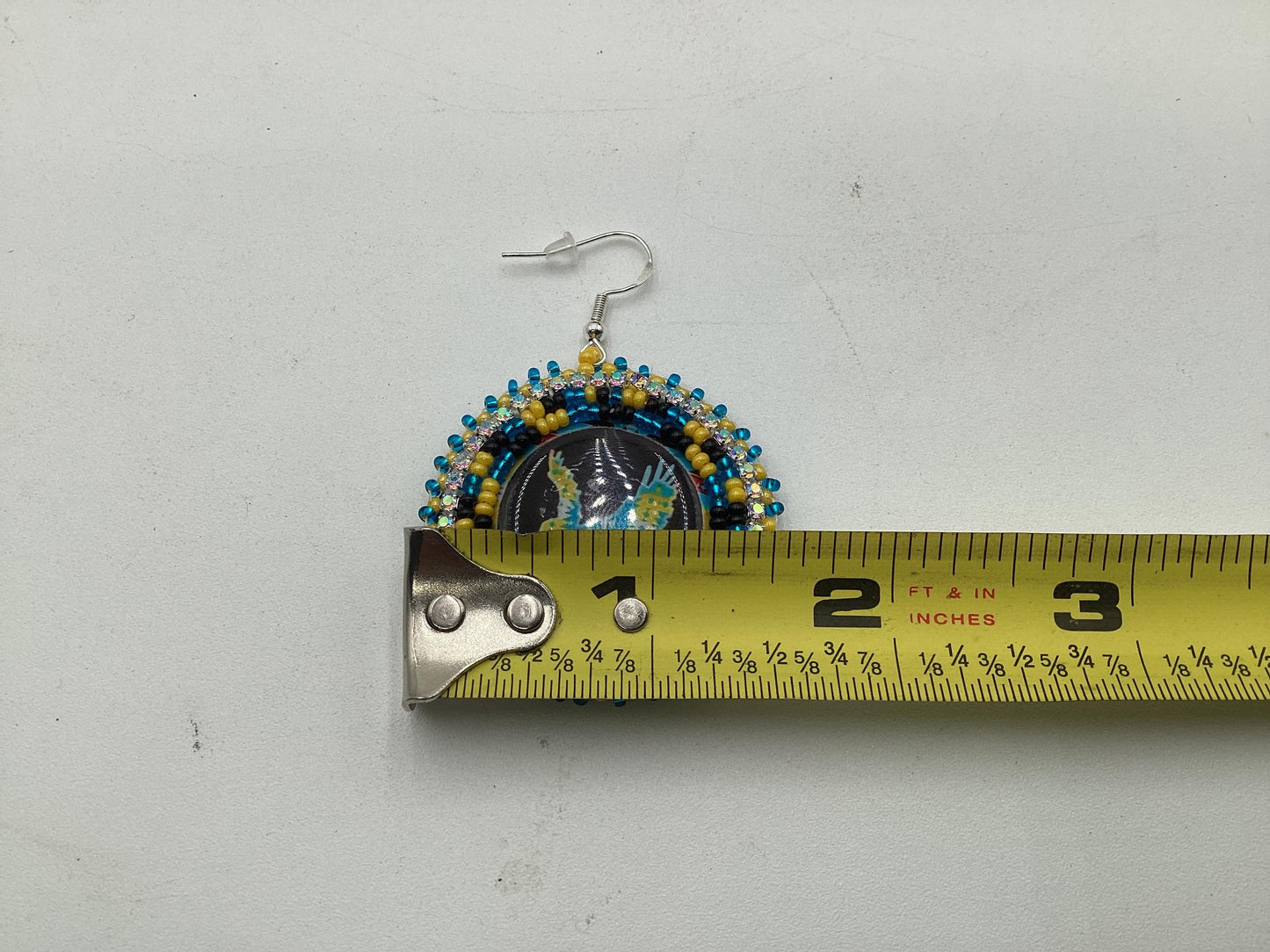 Indigenous Eagle Hand Beaded Earrings: Anishinaabe/Ojibwe Beadwork