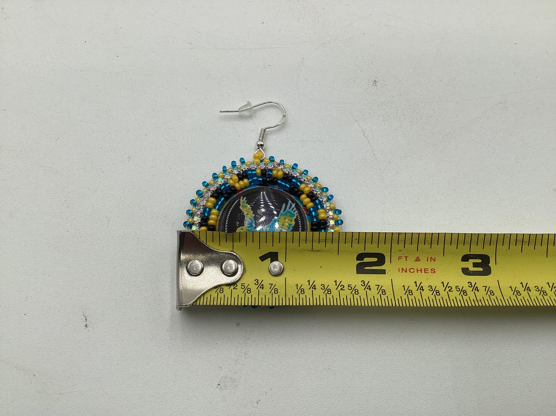 Indigenous Eagle Hand Beaded Earrings: Anishinaabe/Ojibwe Beadwork
