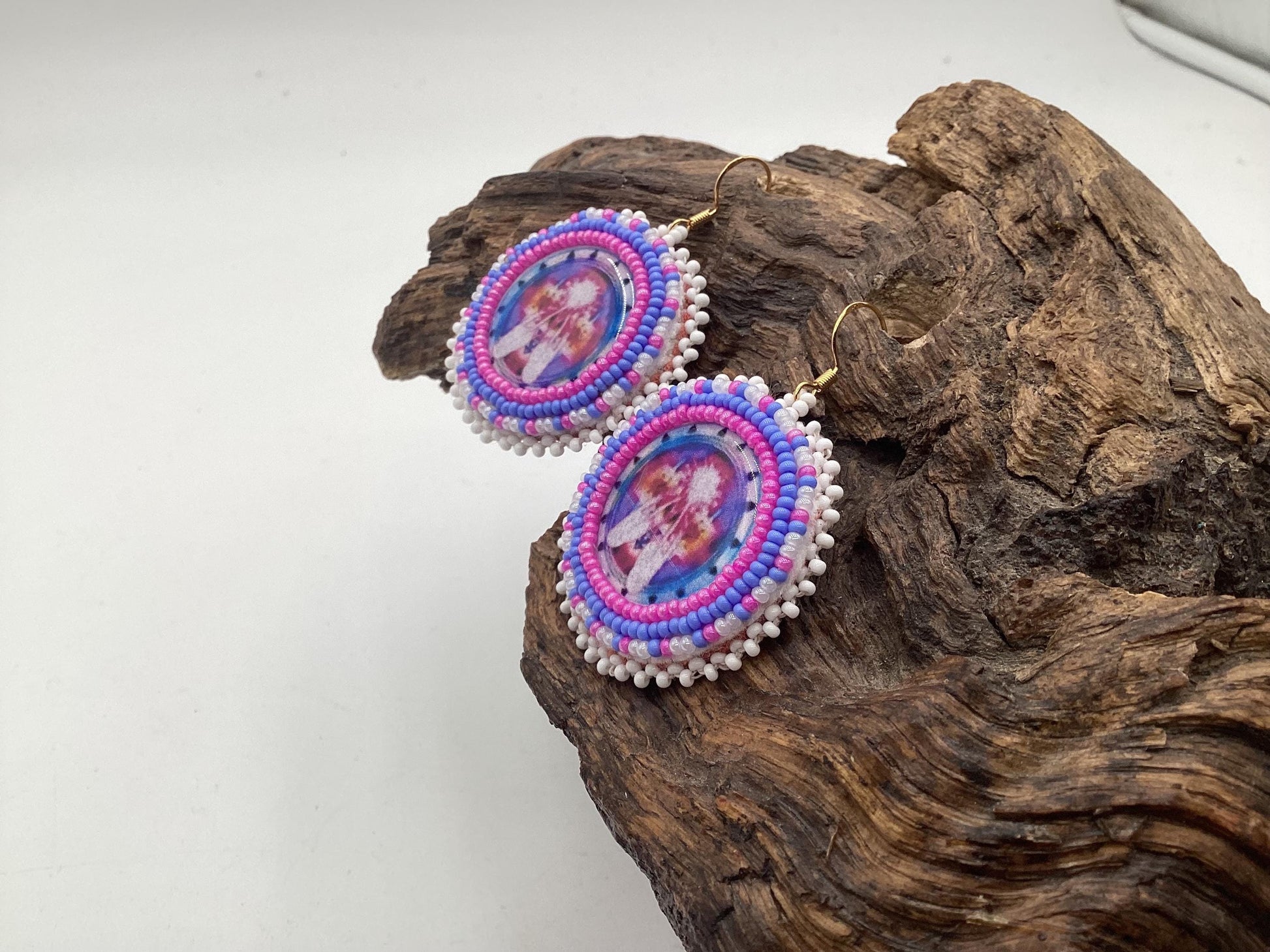 Hand Beaded Indigenous Earrings: Anishinaabe/Ojibwe Beadwork