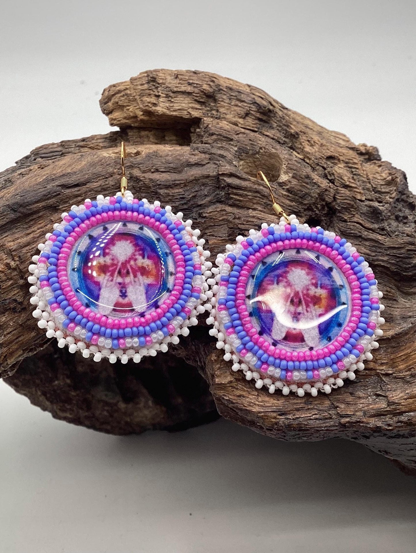 Hand Beaded Indigenous Earrings: Anishinaabe/Ojibwe Beadwork