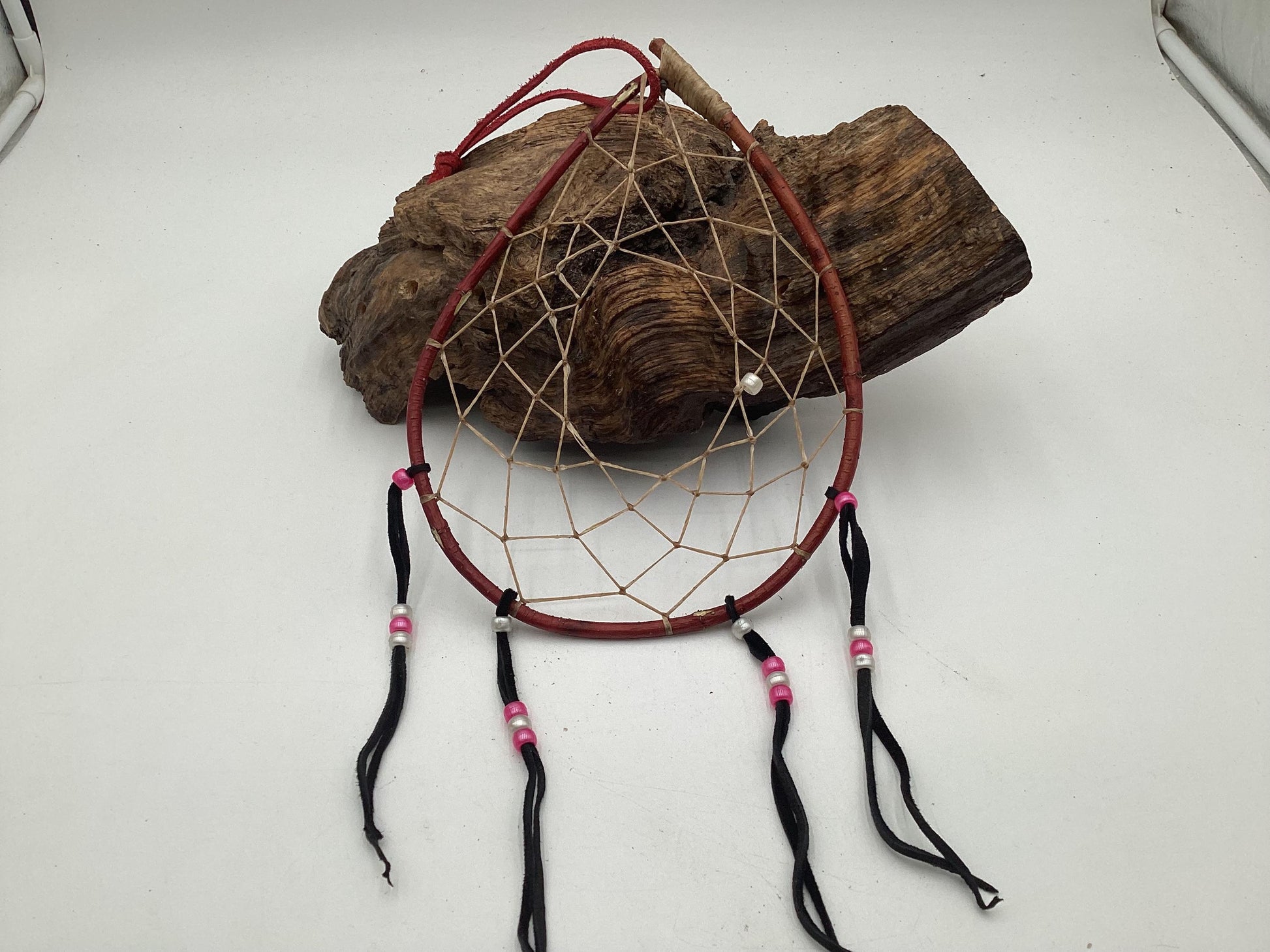 Authentic Handmade Red Willow Dream Catcher - Anishinaabe/Ojibwe