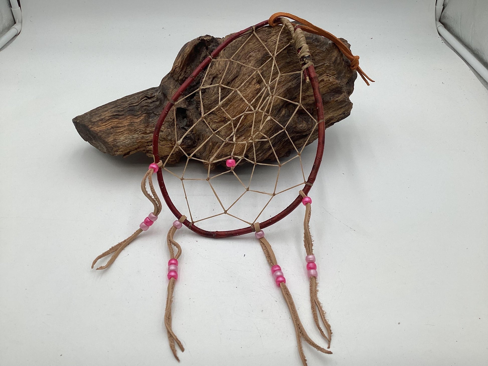 Authentic Handmade Red Willow Dream Catcher - Anishinaabe/Ojibwe