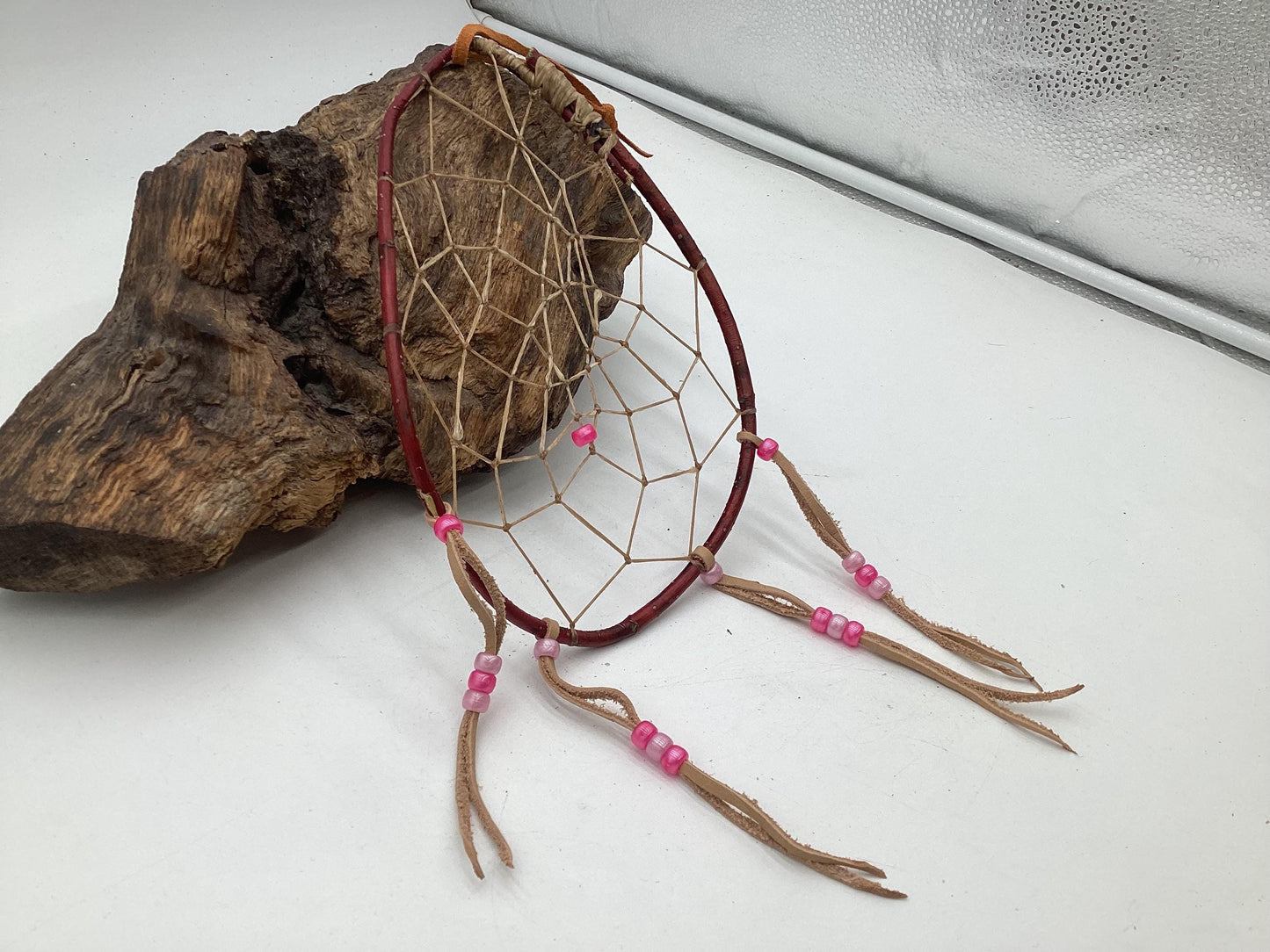 Authentic Handmade Red Willow Dream Catcher - Anishinaabe/Ojibwe