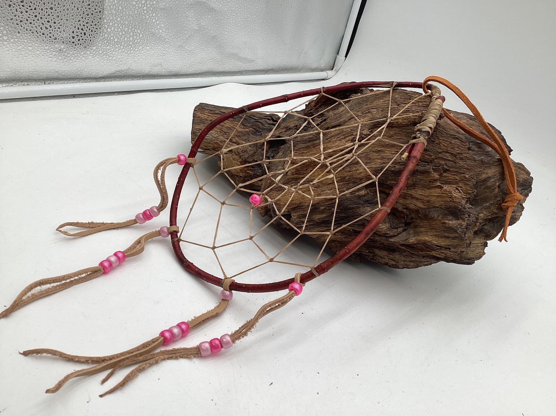 Authentic Handmade Red Willow Dream Catcher - Anishinaabe/Ojibwe