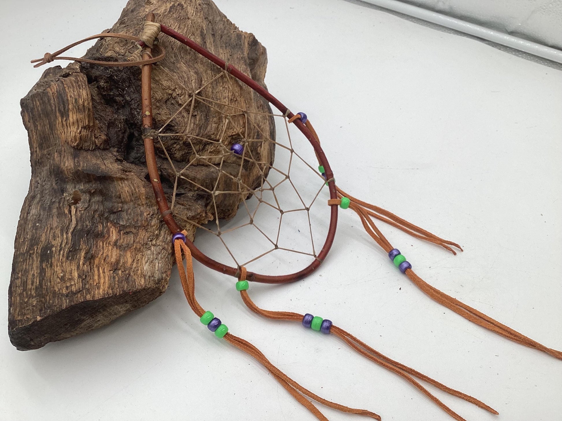 Authentic Handmade Red Willow Dream Catcher - Anishinaabe/Ojibwe