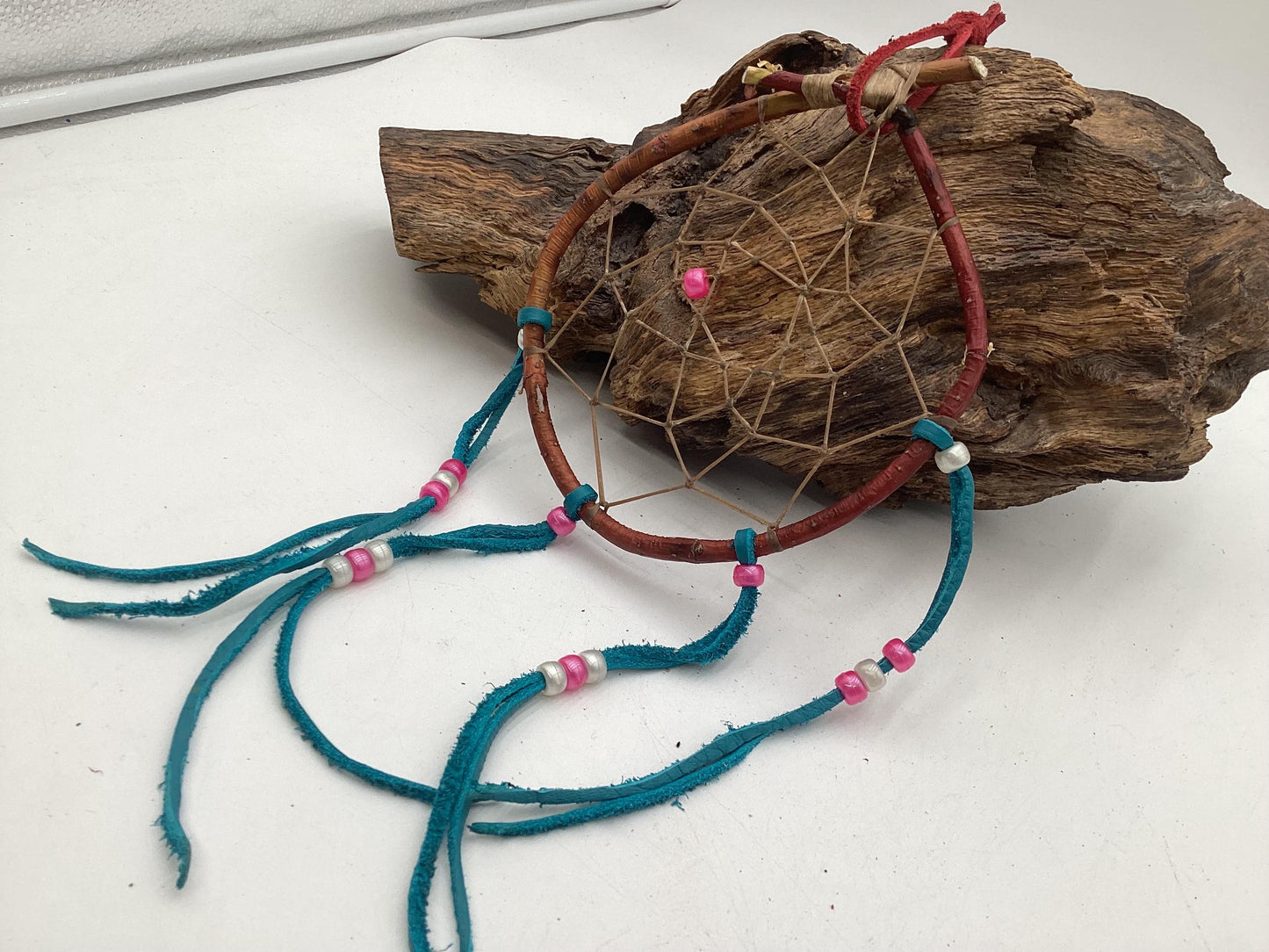 Authentic Handmade Red Willow Dream Catcher - Anishinaabe/Ojibwe